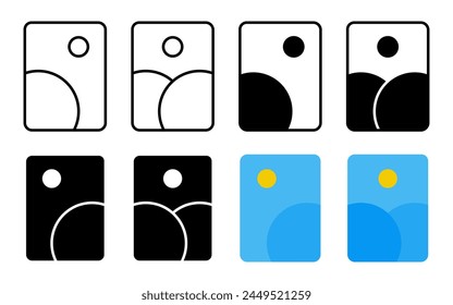 Image Icon Set, Gallery Symbol. Modern Vector Isolated on White Background. Design for Apps, Web, posters.