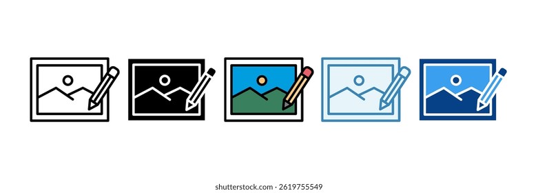 Image Icon Set Multiple Style Collection