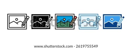 Image Icon Set Multiple Style Collection