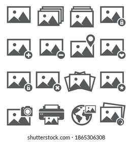 Image icon set on white background