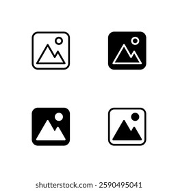 Image icon set. Picture icon. Gallery icon. 