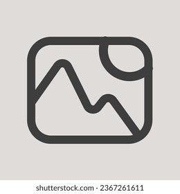Image Icon in Simple, Flat and Minimalist Style