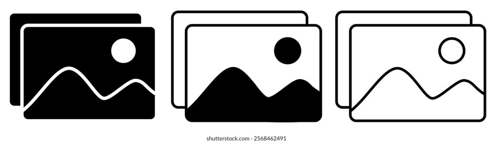 image icon, simple flat style, vector illustration symbol sign logo template pictogram, for ui or ux isolated on white for mobile app, editable	