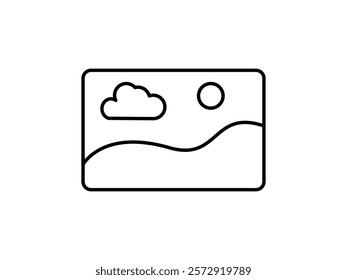 image icon, simple flat style, vector illustration symbol sign logo template pictogram, for ui or ux isolated on white for mobile app, editable	
