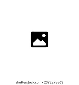 Icono de imagen. Sencillo símbolo de fondo de afiche de estudio fotográfico. Elemento de diseño del logotipo de la marca de estudio fotográfico. Imagen de impresión de camisetas. Vector para pegatinas.