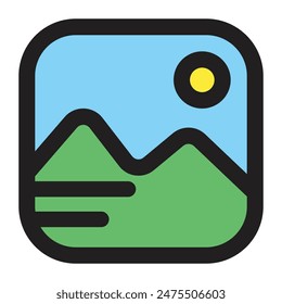 Icono de Imagen, Ilustración vectorial, estilo relleno, mejor utilizado para el Web