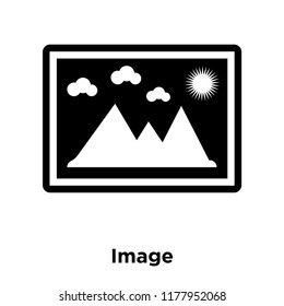 Image icon vector isolated on white background, logo concept of Image sign on transparent background, filled black symbol