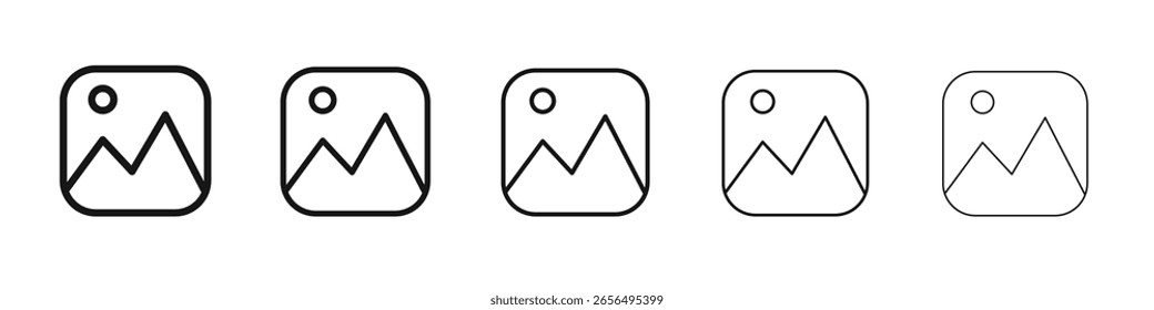 Bildsymbol, Vektorumriss, Illustrationszeichen setzen