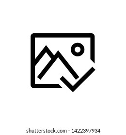 image icon vector.landscape icon. perfect image frame symbol. web design and mobile design. white background.