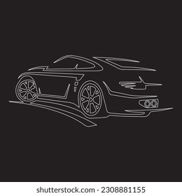 An image of an iconic car with a minimalist approach, resulting in an elegant and renowned design. Intriguing description: "Where simplicity meets iconicity, this image showcases a minimalist design