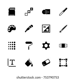 Image icons - Expand to any size - Change to any colour. Flat Vector Icons - Black Illustration on White Background.