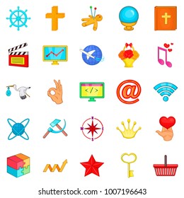 Image icons set. Cartoon set of 25 image vector icons for web isolated on white background
