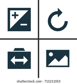 Image Icons Set. Collection Of Mode, Reload, Photography And Other Elements. Also Includes Symbols Such As Camera, Exposure, Image.