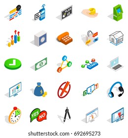 Image icons set. Isometric set of 25 image vector icons for web isolated on white background