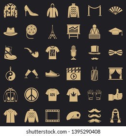 Image icons set. Simple style of 36 image vector icons for web for any design