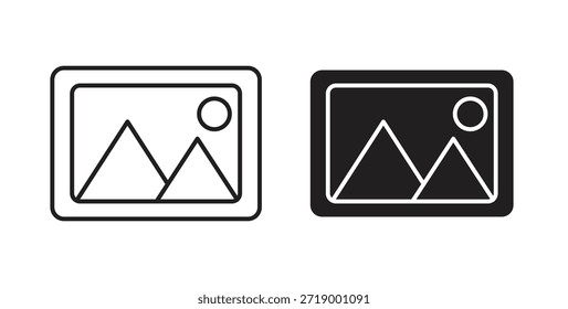 Iconos de Imagen, símbolos de Vector. Signo plano lleno