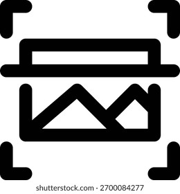 Identificación de Imagen, reconocimiento de Imagen, Imagen de escaneo Icono de contorno