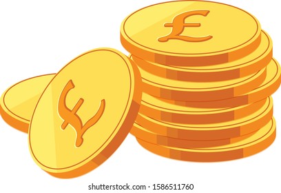 Image illustration of 10 pound coins.