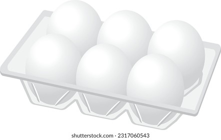 Ilustración de imagen de 6 conjuntos de huevos