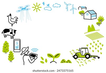 Image of illustration of agriculture technology