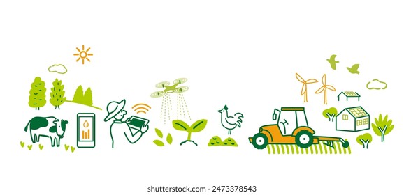 Image of illustration of agriculture technology