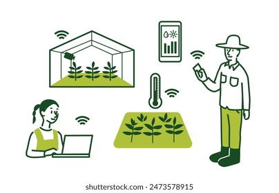 Image of illustration of agriculture technology