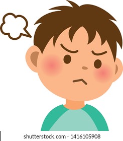 Image illustration of angry boy