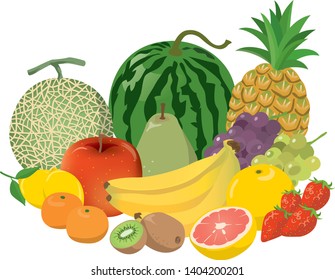 Image illustration of assorted fruits