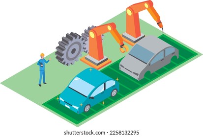 Image illustration of the automobile industry