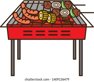 焼き鳥 炭火 のイラスト素材 画像 ベクター画像 Shutterstock