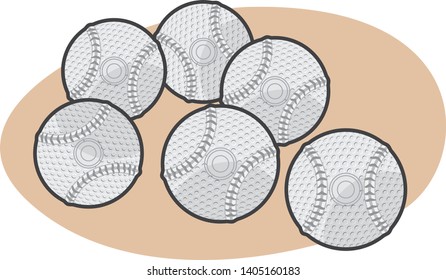 Image illustration of baseball balls