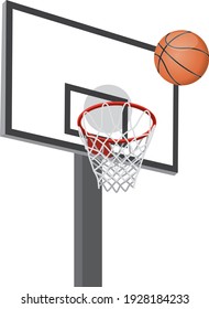 Image Illustration Of Basketball And Goal