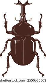 Image illustration of a beetle seen from directly above