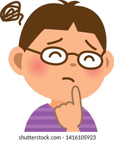 Image illustration of a boy suffering