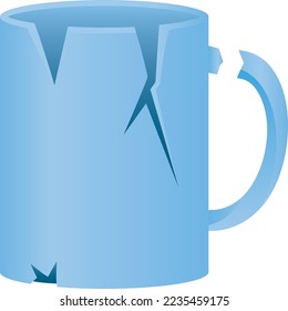 Image illustration of a broken mug