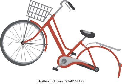 Image illustration of a broken and unusable bicycle
