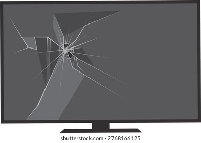 Image illustration of a broken and unusable television.