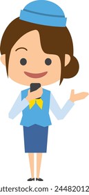 Image illustration of a bus guide giving guidance
