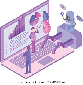 Image illustration of business robotization