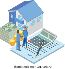 Image illustration of buying a house