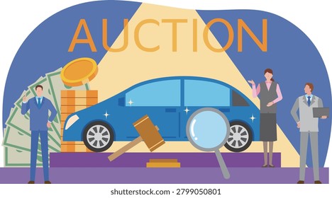 Image illustration for a car auction