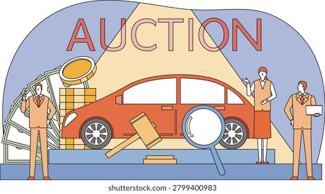 Image illustration for a car auction