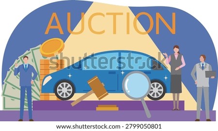 Image illustration for a car auction