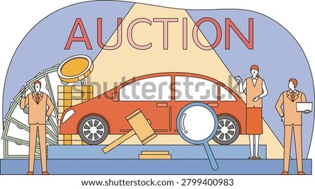 Image illustration for a car auction