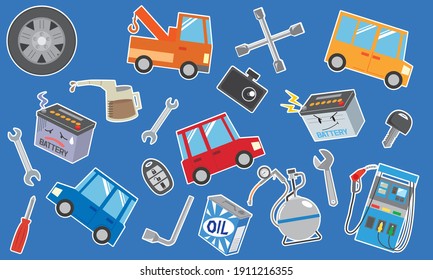 Image illustration of car maintenance