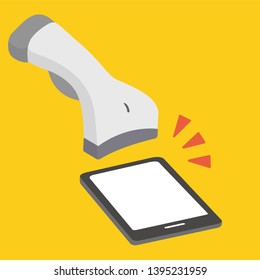 
It is an image illustration of cashless payment with a smartphone. Ideal for illustrations of systems that use QR codes and barcodes.