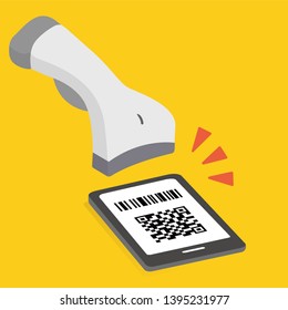
It is an image illustration of cashless payment with a smartphone. Ideal for illustrations of systems that use QR codes and barcodes.