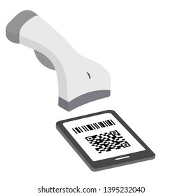 
It is an image illustration of cashless payment with a smartphone. Ideal for illustrations of systems that use QR codes and barcodes.