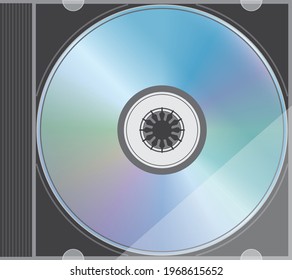 Image illustration of CD and CD case (recording medium)