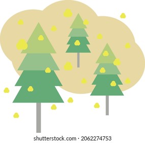 Image illustration of cedar pollen.